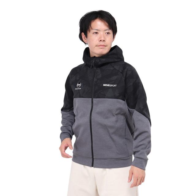デサント(DESCENTE)S.F.TECH SHIELD 総柄フルジップフーディー ST4FSW44M BKGY(Men’s)の通販は 6,261円