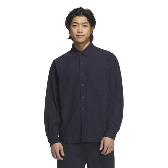 アディダス(adidas)プレミアム カジュアル 軽量 ニット 長袖シャツ GR536-JZ8747(Men’s)