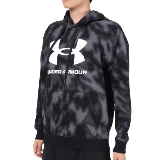 アンダーアーマー(UNDER ARMOUR)パーカー メンズ ライバルフリース ビッグロゴ 1381331 001(Men’s)