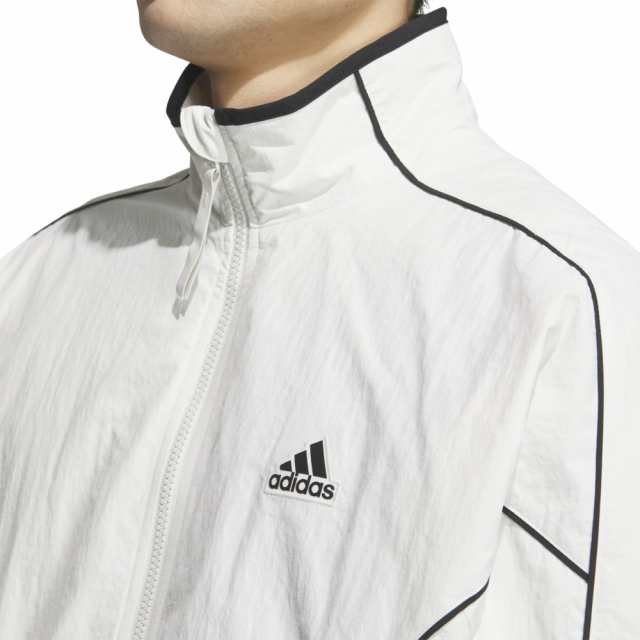 アディダス(adidas)ワーディング ルーズフィット シワ加工 ナイロンウーブン 起毛トリコット 裏地付きジャケット KWY…の通販は
