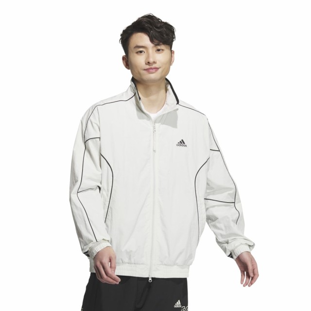 アディダス(adidas)ワーディング ルーズフィット シワ加工 ナイロンウーブン 起毛トリコット 裏地付きジャケット KWY…の通販はアウター