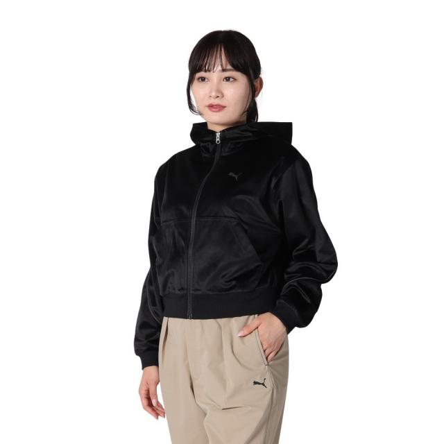 プーマ(PUMA)CORE HERITAGE ベロア トラックジャケット 690173 01 BLK(Lady’s)