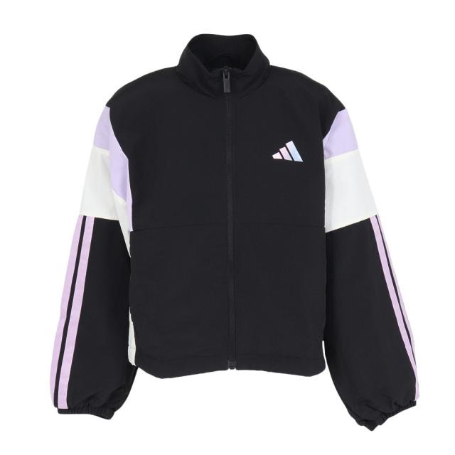アディダス(adidas)ガールズ ウーブン ルーズフィット フルジップ ジャケット キッズ WU048-JZ8676(Jr)