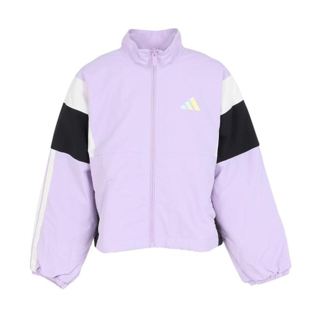 アディダス(adidas)ガールズ ウーブン ルーズフィット フルジップ ジャケット キッズ WU048-JZ8677(Jr)