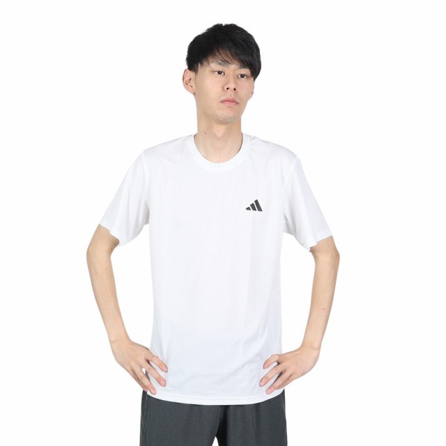 アディダス(adidas)tシャツ 半袖 ワンポイント 吸汗 ホワイト 白