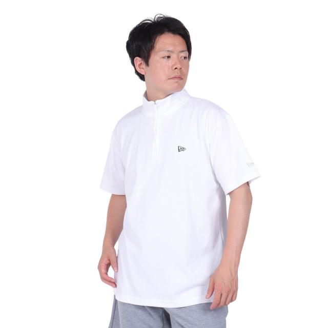 【ポイント10％！ 1/23 21:00〜22:59限定】ニューエラ(NEW ERA)半袖 ハーフジップ パフォーマンス ミッドネックTシャツ Rear Vertical Logo 1… 5,500円