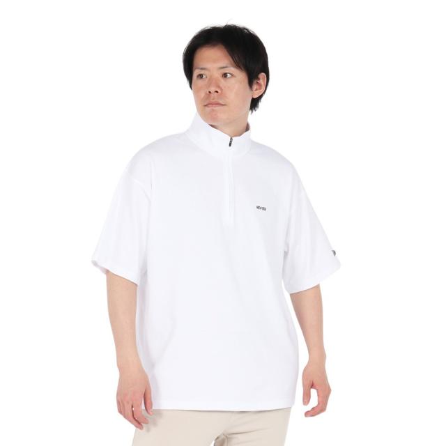 ニューエラ(NEW ERA)半袖 オーバーサイズド パフォーマンス ハーフジップ Tシャツ WHI 14410158(Men’…