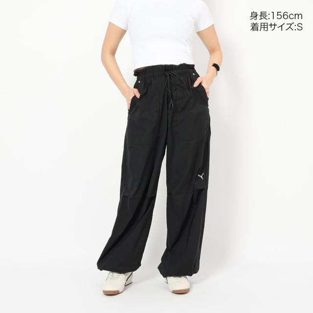 【ポイント10％！】プーマ(PUMA)ESS エレベーテッド ウーブン パンツ 693756 01 BLK(Lady’s)_1