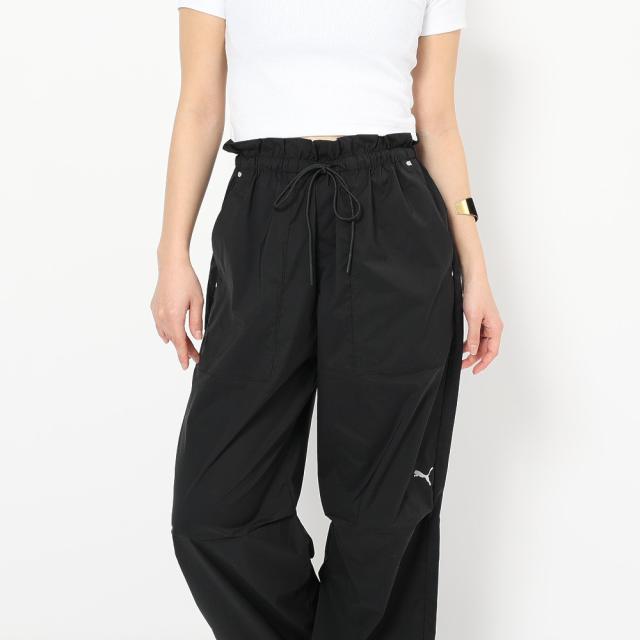 【ポイント10％！】プーマ(PUMA)ESS エレベーテッド ウーブン パンツ 693756 01 BLK(Lady’s)_4