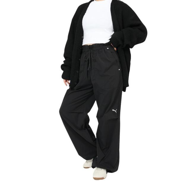 【ポイント10％！】プーマ(PUMA)ESS エレベーテッド ウーブン パンツ 693756 01 BLK(Lady’s)