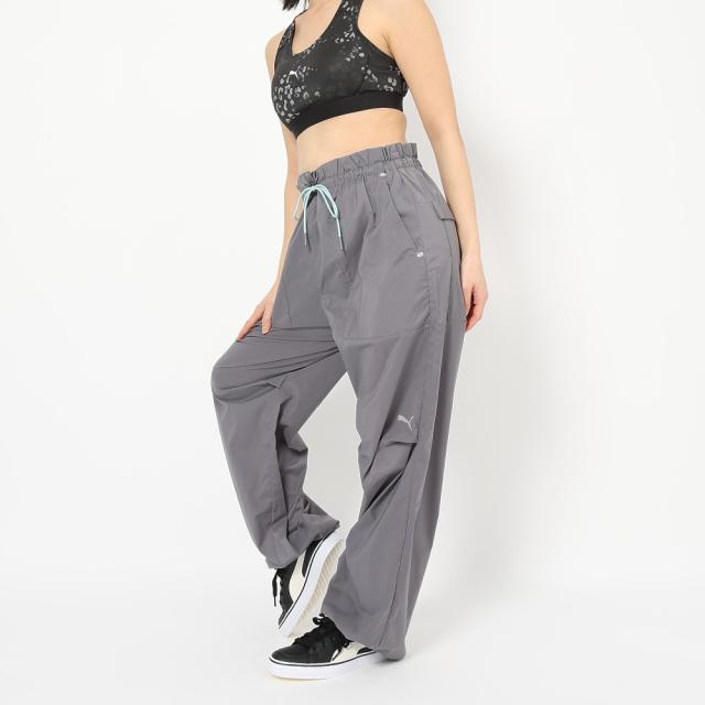 【ポイント5％！5/3 21:00〜22:59限定】プーマ(PUMA)ESS エレベーテッド ウーブン パンツ 693756 15 GRY(Lady’s)_2