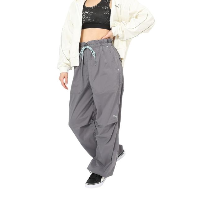 【ポイント5％！5/3 21:00〜22:59限定】プーマ(PUMA)ESS エレベーテッド ウーブン パンツ 693756 15 GRY(Lady’s)