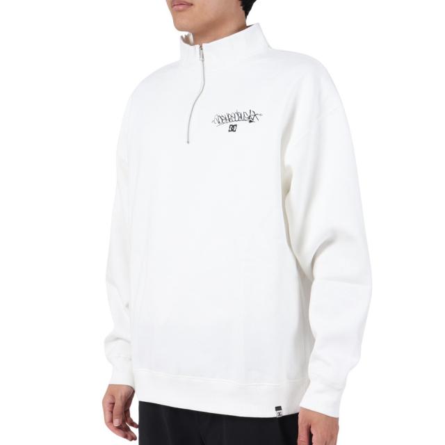 ディーシーシューズ(DC SHOES)GRAFFITI ハーフジップ スウェットシャツ 23FWDPO234085YWHT(M…