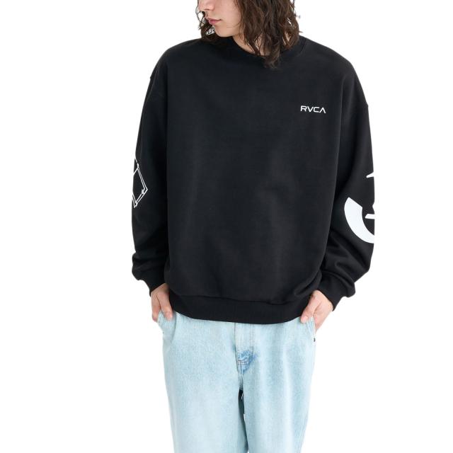 ルーカ(RVCA)STACKHOUSE クルースウェット BF042003 BLK(Men’s)