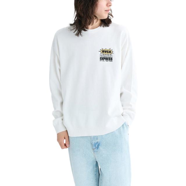 ルーカ(RVCA)CAMERA EXPRESS ニット BF042651 WHT(Men’s)