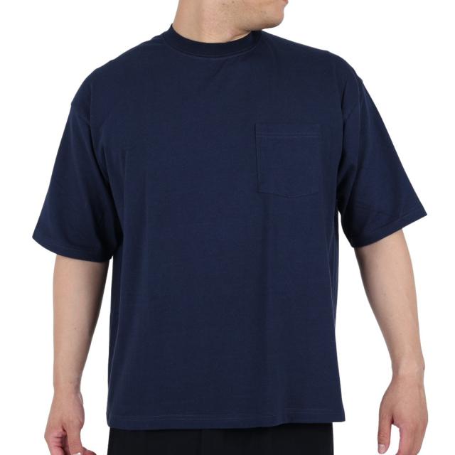 スライド(SLYDE)Tシャツ メンズ 半袖 ビッグ ショートスリーブ ポケット SL-ALL-005-NVY カットソー(M…の通販はau ...
