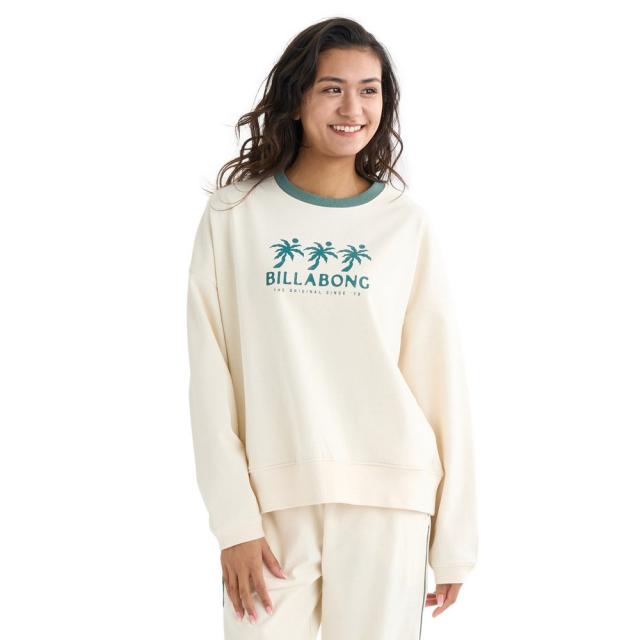 ビラボン(BILLABONG)TRIPLE PALMS SW CREW 長袖Tシャツ BF014010 WCP(Lady’s)