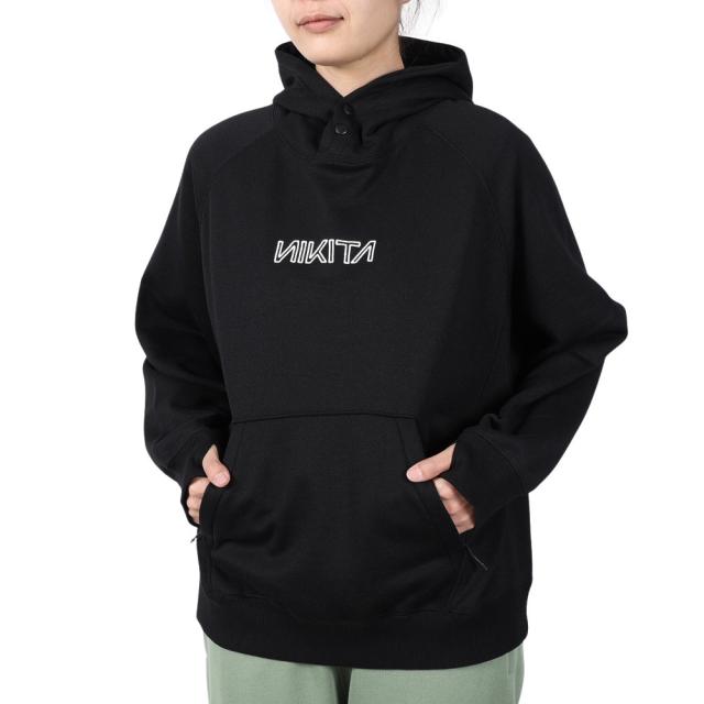 ニキータ(NIKITA)EMBROIDERY ロゴ フーディー NCFF242002-BLK(Lady’s)