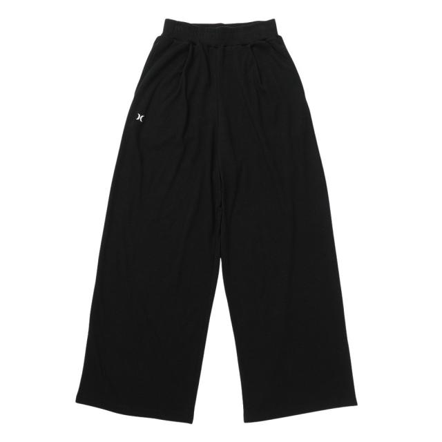 【ポイント5％！5/3 21:00〜22:59限定】ハーレー(HURLEY)リブ ワイド パンツ WCPT261026-BLK(Lady’s)