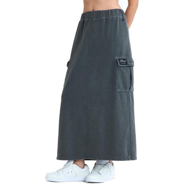 ロキシー(ROXY)ROXY TRUST ロングスカート スリット・カーゴポケット付き 26SPRSK261059BLK(La…