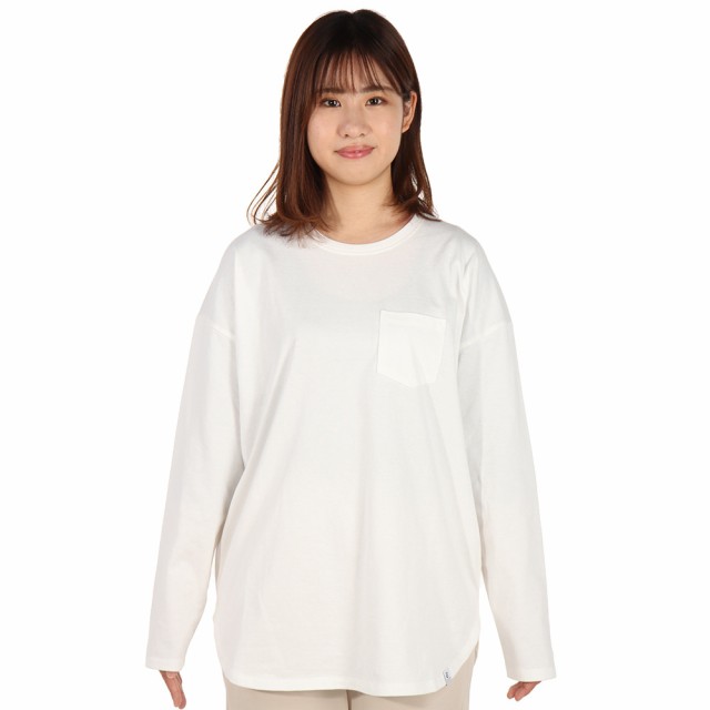 エルケクス(ELKEX)ビッグクルーロングTシャツ EKL1FA3083 OWHT(Lady's