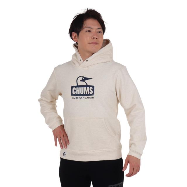 チャムス(CHUMS)スウェット パーカー ブービーフェイス プルオーバー CH00-1419-W095 ホワイト×ネイビー …