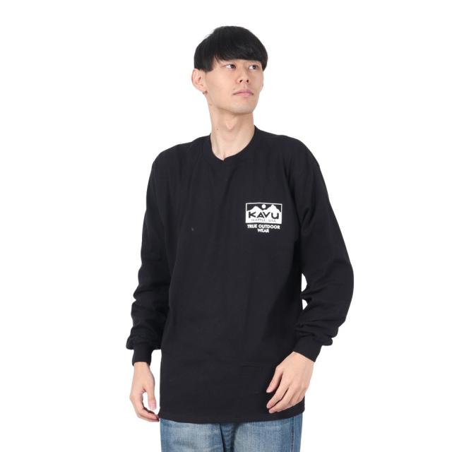 カブー(KAVU)トゥルーロゴ ロングスリーブTシャツ 19823029 ブラック(Men’s)