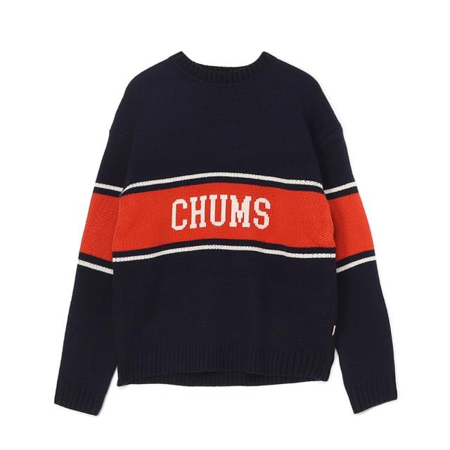 チャムス(CHUMS)チャムス ロゴ カレッジ ニット クルー トップ CH02-1219-N001(Men’s)