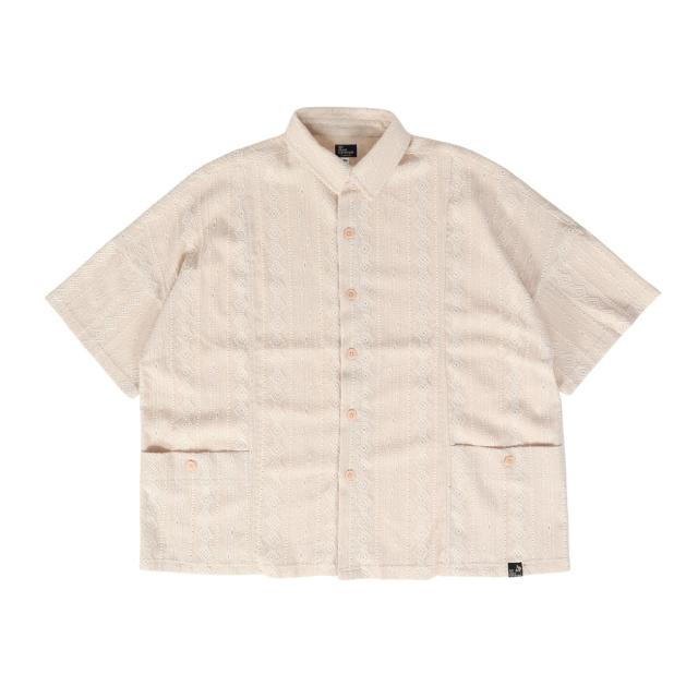 ゴースローキャラバン(GOSLOWCARAVAN)シャーリングレースビッグシャツ 344003 NAT(Men’s)