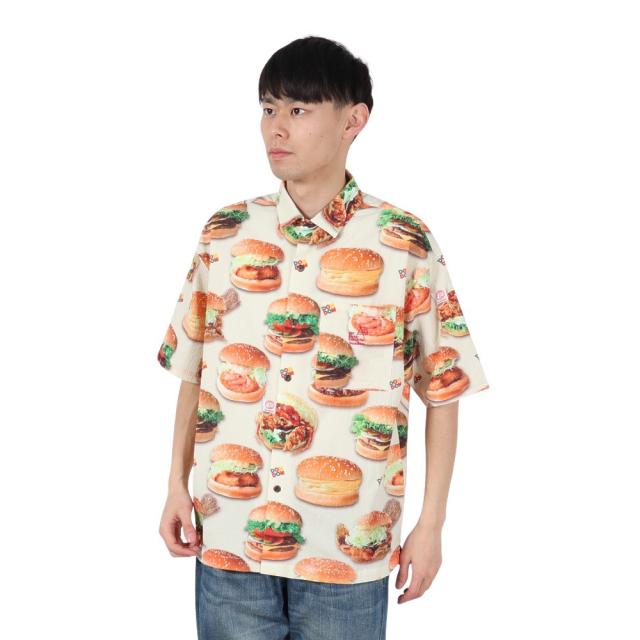 ゴースローキャラバン(GOSLOWCARAVAN)ストレッチサッカー半袖シャツ 346132 IVY(Men’s)