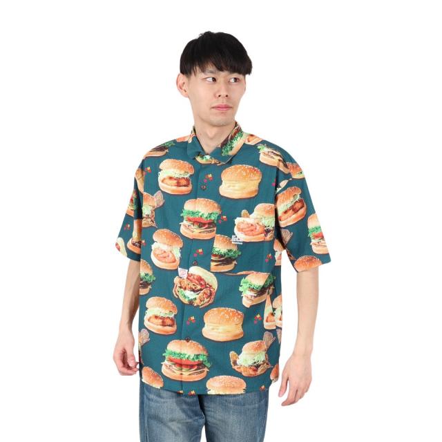 ゴースローキャラバン(GOSLOWCARAVAN)ストレッチサッカー半袖シャツ 346132 NVY(Men’s)