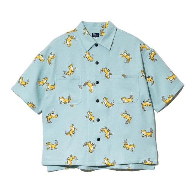 ゴースローキャラバン(GOSLOWCARAVAN)ブッチャー 総柄プリント 半袖シャツ 360238 MNT(Men’s)