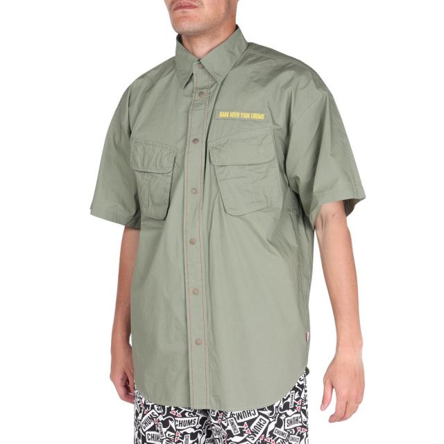 チャムス(CHUMS)レイトンオーバーサイズドショートスリーブシャツ CH02-1208-M022(Men’s、Lady’s)