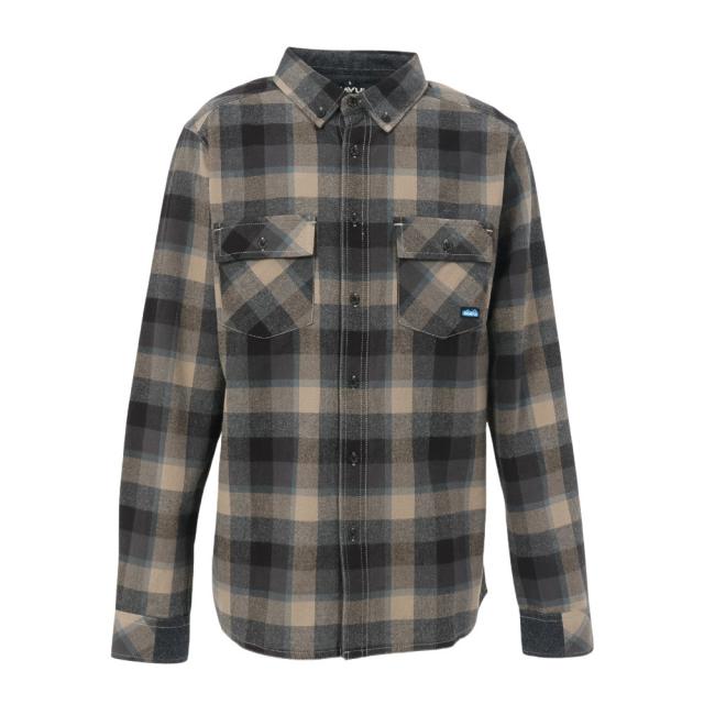 カブー(KAVU)バッファローニ 長袖ボタンアップシャツ 19810637ミッドナイトドリフト(Men’s)