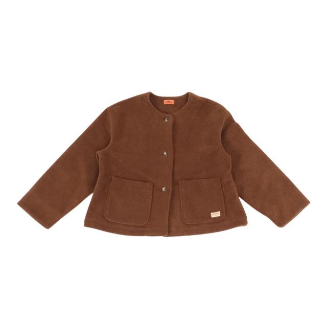 クリフメイヤー(KRIFF MAYER)パイルフリースノーカラージャケット W2525121:29:BROWN(Lady’s)