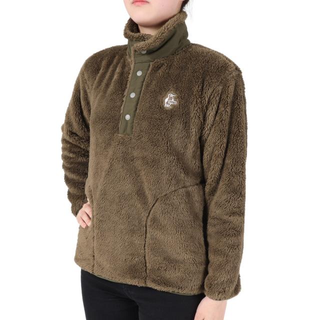 チャムス(CHUMS)フリース プルオーバー エルモフリースハリケーントップ CH14-1361-B055 ブラウン×グリーン…