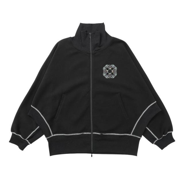 ゴースローキャラバン(GOSLOWCARAVAN)ダンボールニット ドルマントラックジャケット 360202 BLK(Lady…