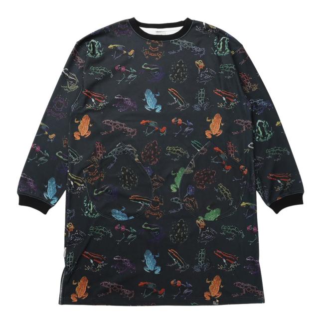 ゴースローキャラバン(GOSLOWCARAVAN)寝るまで気持ちいい総柄スムースワンピース 356116 BLU(Lady’s)