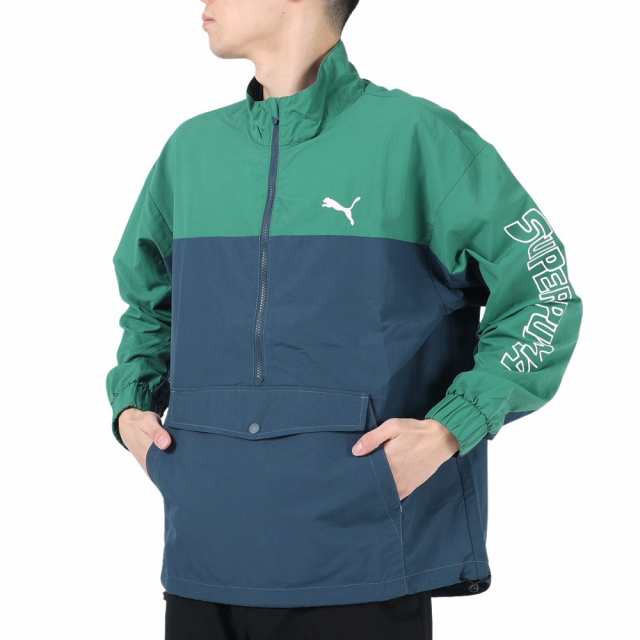 プーマ(PUMA)SUPER PUMA ウーブンジャケット 674791 37 GRN(Men’s)の通販は