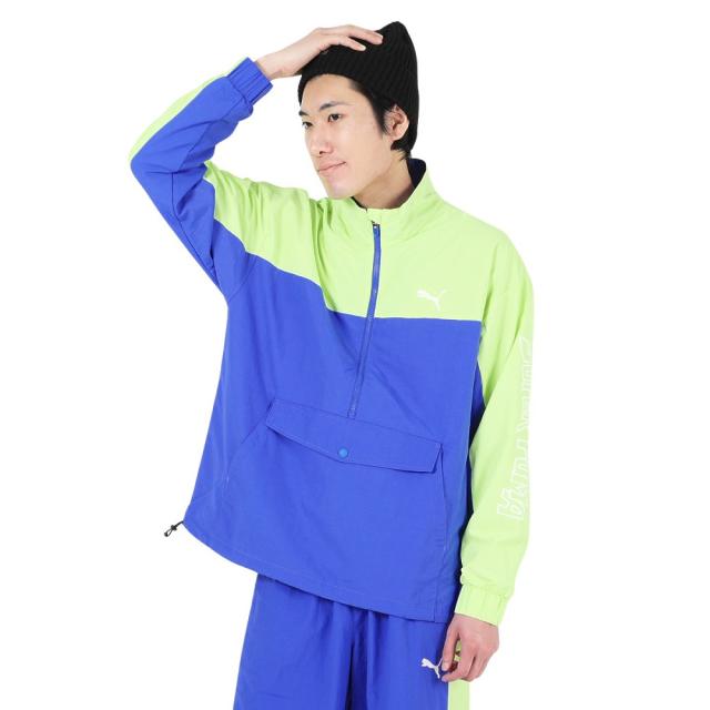 PUMA プーマ ウーブンジャケット マウンテンパーカー 迷彩柄 裏地フリース プーマ ウインドブレーカー ジャケット メンズ フード