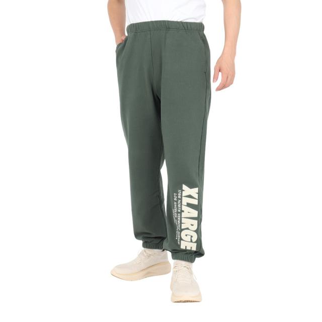 エクストララージ(XLARGE)CHENILLE ロゴ スウェットパンツ 101243031016-GREEN(Men’s)