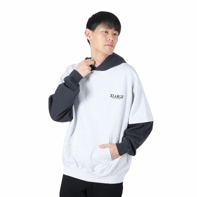 エクストララージ(XLARGE)LAYERED HOODED SWEAT 101231012020-ASH(Men’s)