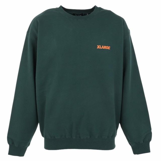 エクストララージ(XLARGE)スウェット メンズ スタンダード ロゴ クルーネック 101233012006-GREEN(M…