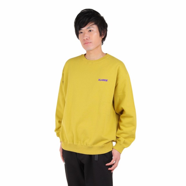 エクストララージ(XLARGE)スウェット メンズ スタンダード ロゴ クルーネック 101233012006-MUSTARD…