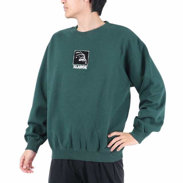 エクストララージ(XLARGE)SQUARE OG クルーネックスウェット 101233012010-GREEN(Men’s)