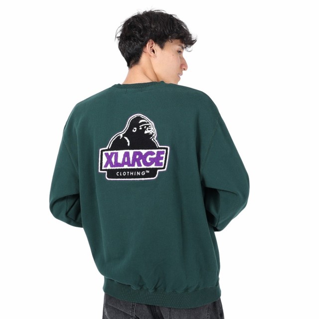 エクストララージ(XLARGE)CHENILLE SLANTED OG クルーネックスウェット 101234012010-GR…