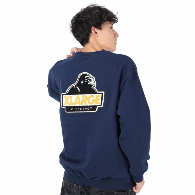 エクストララージ(XLARGE)CHENILLE SLANTED OG クルーネックスウェット 101234012010-NA…