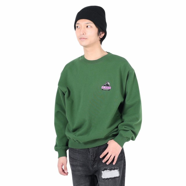 エクストララージ(XLARGE)スランテッド OG クルーネックスウェットシャツ 101241012002-GREEN(Men…