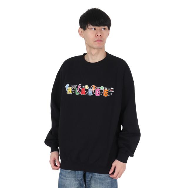 エクストララージ(XLARGE)ODD MOTIFS クルーネック スウェットシャツ 101244012002-BLACK(M…