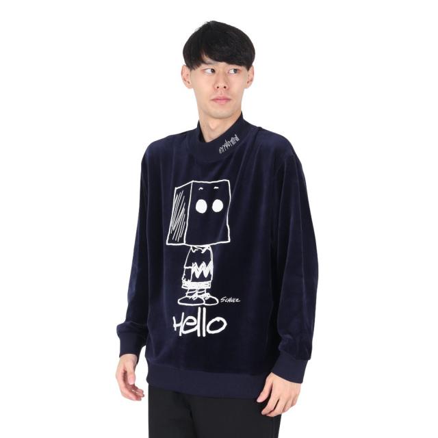 マンハッタンポーテージ(ManhattanPortage)スヌーピー モックネック ベロア スウェットシャツ 24FW-MP-…